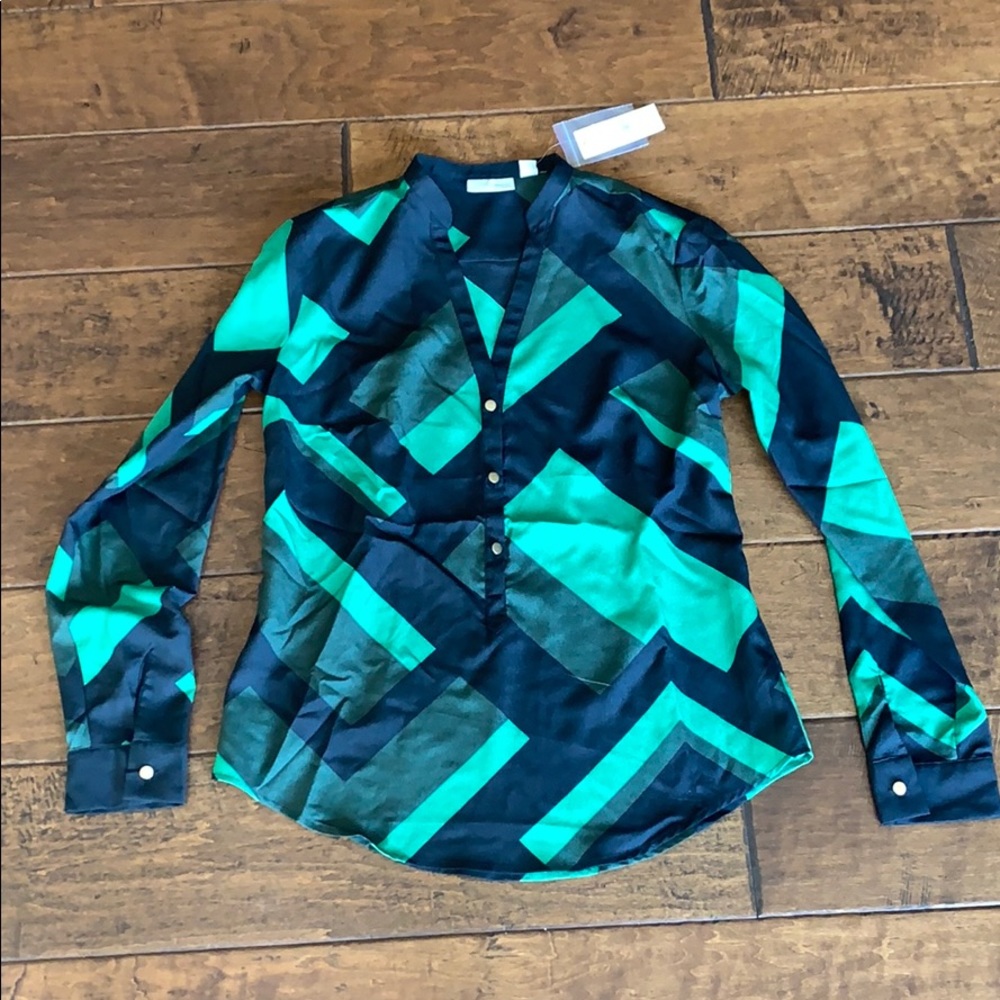 Black and Green blouse.